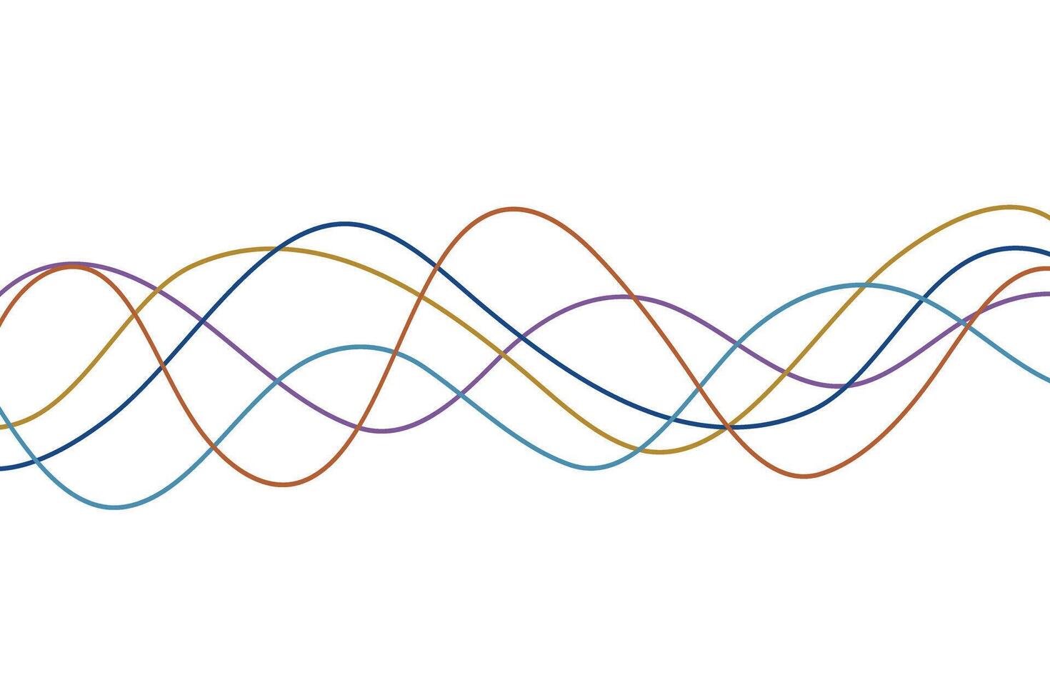 simple abstract dark color random wavy line pattern abstract colorful sine wave illustration vector