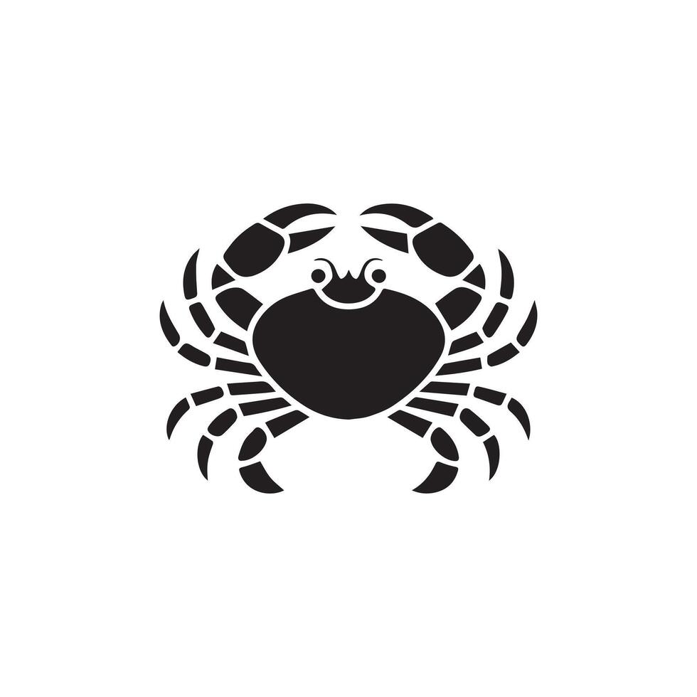 Crab Icon Illustration Isolated on White Background vector