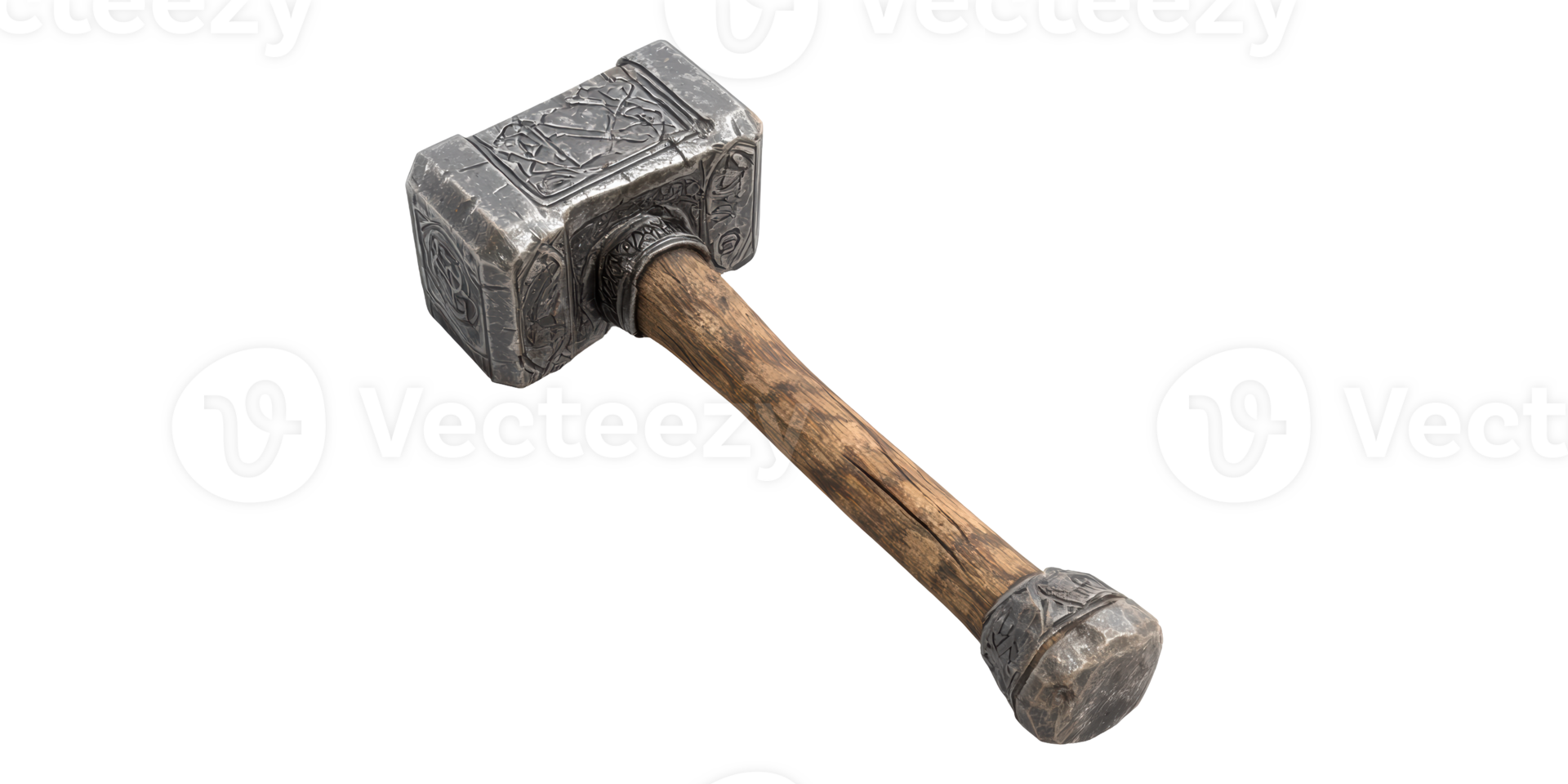 Hammer With Wooden Handle Isolated on Transparent Background png