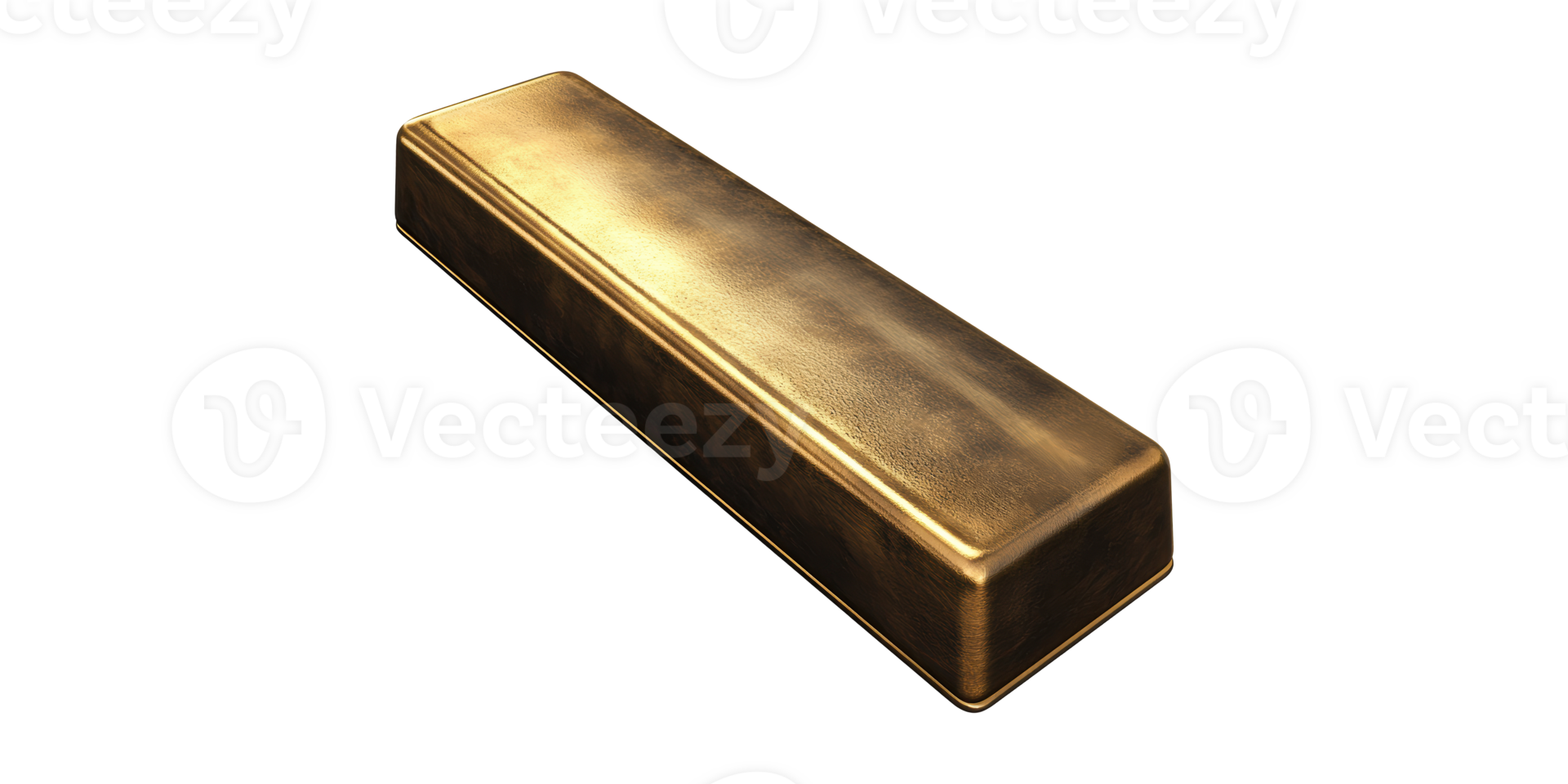 Gold Bar 3D Isolated on Transparent Background png
