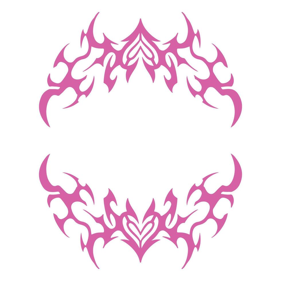 illustration art pink frame decoration design vector