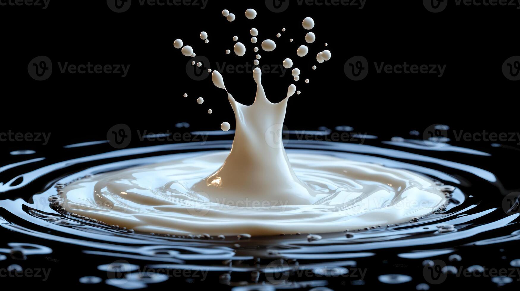 A splash of milk is seen in the water photo