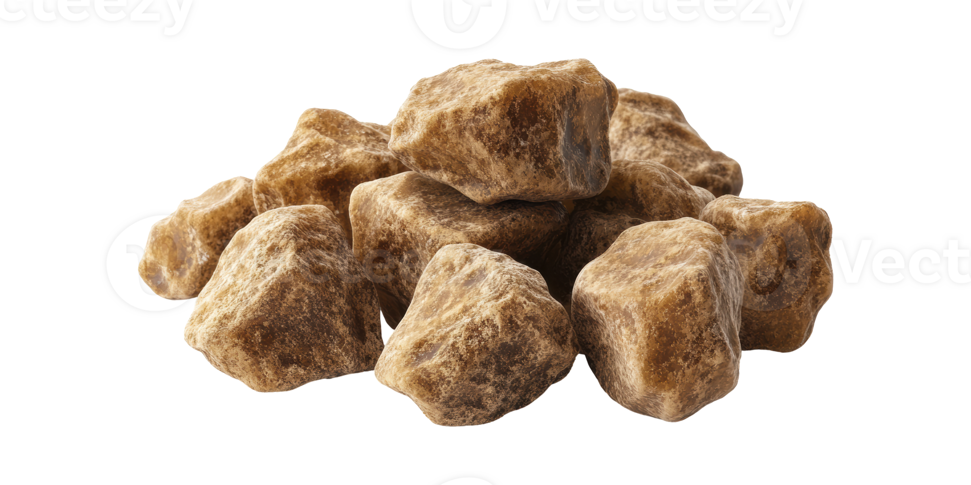 Brown Rock Pile Arrangement Isolated on Transparent Background png