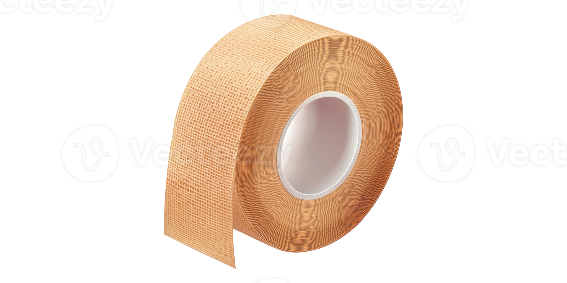 Roll Of Beige Adhesive Tape Isolated On Transparent Background png