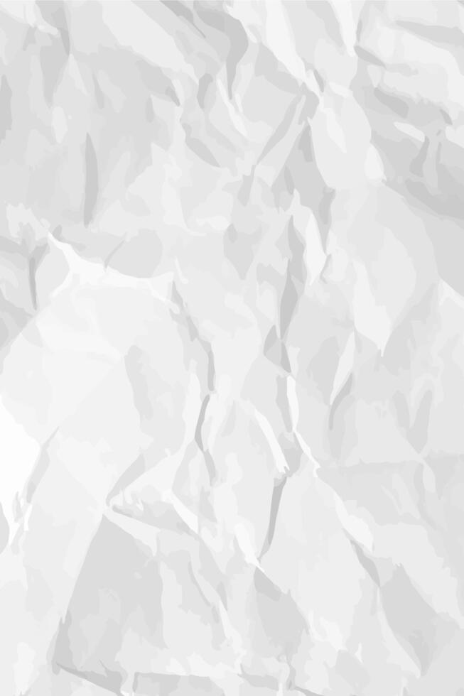 White clean crumpled paper background. crumpled empty paper for posters and banners. illustration vector