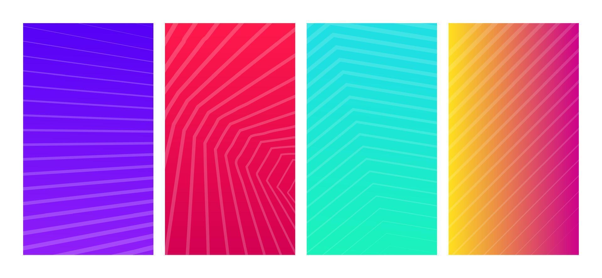 Set of modern backgrounds with lines. Header banner. Bright abstract presentation backdrops. illustration vector