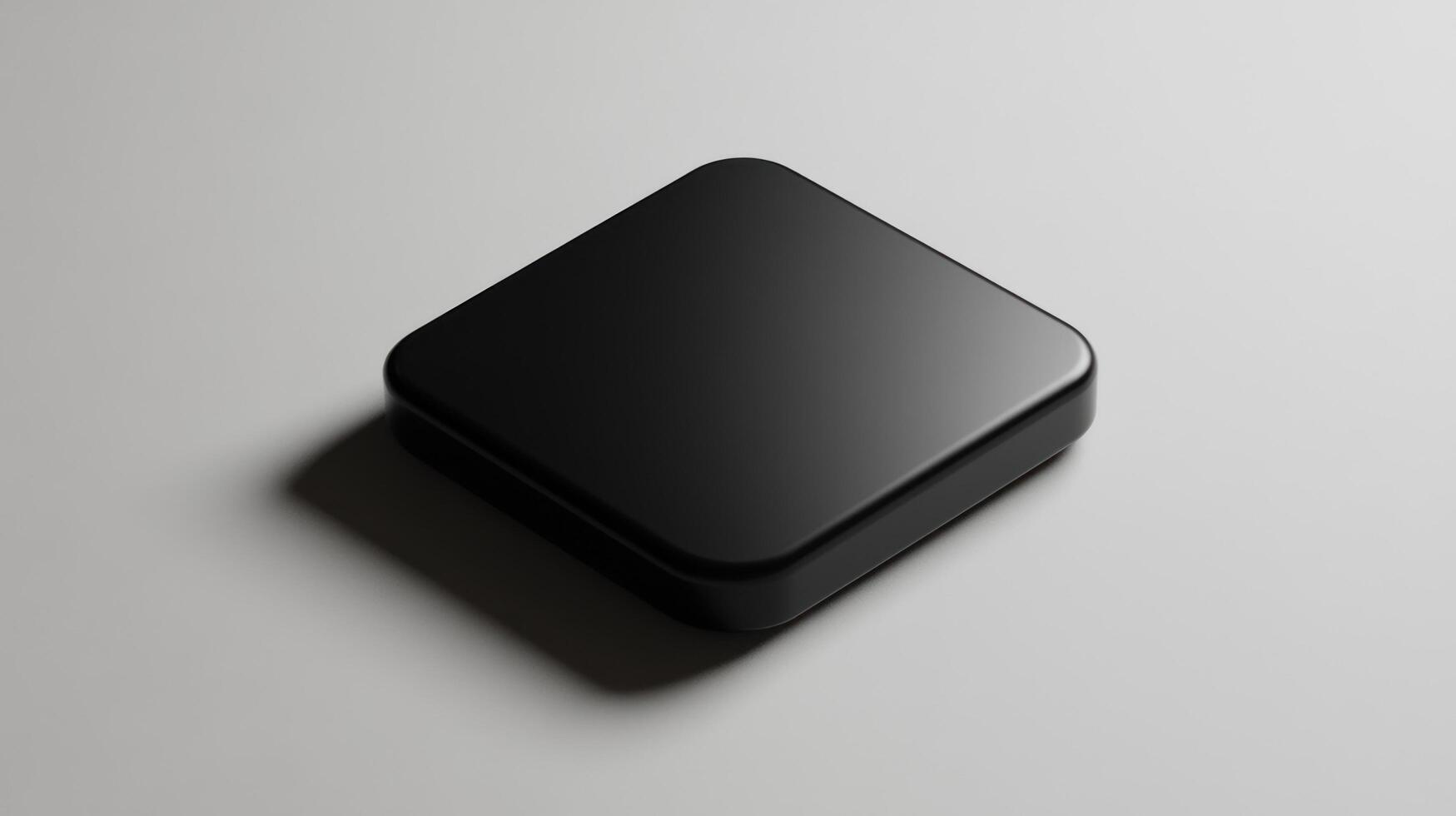 A black square box sitting on a table photo