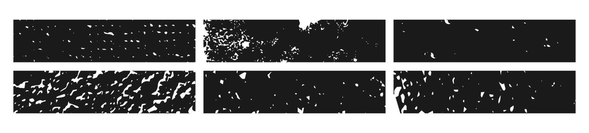 black grunge banner. Abstract grainy blanks in rectangle form on background. illustration vector