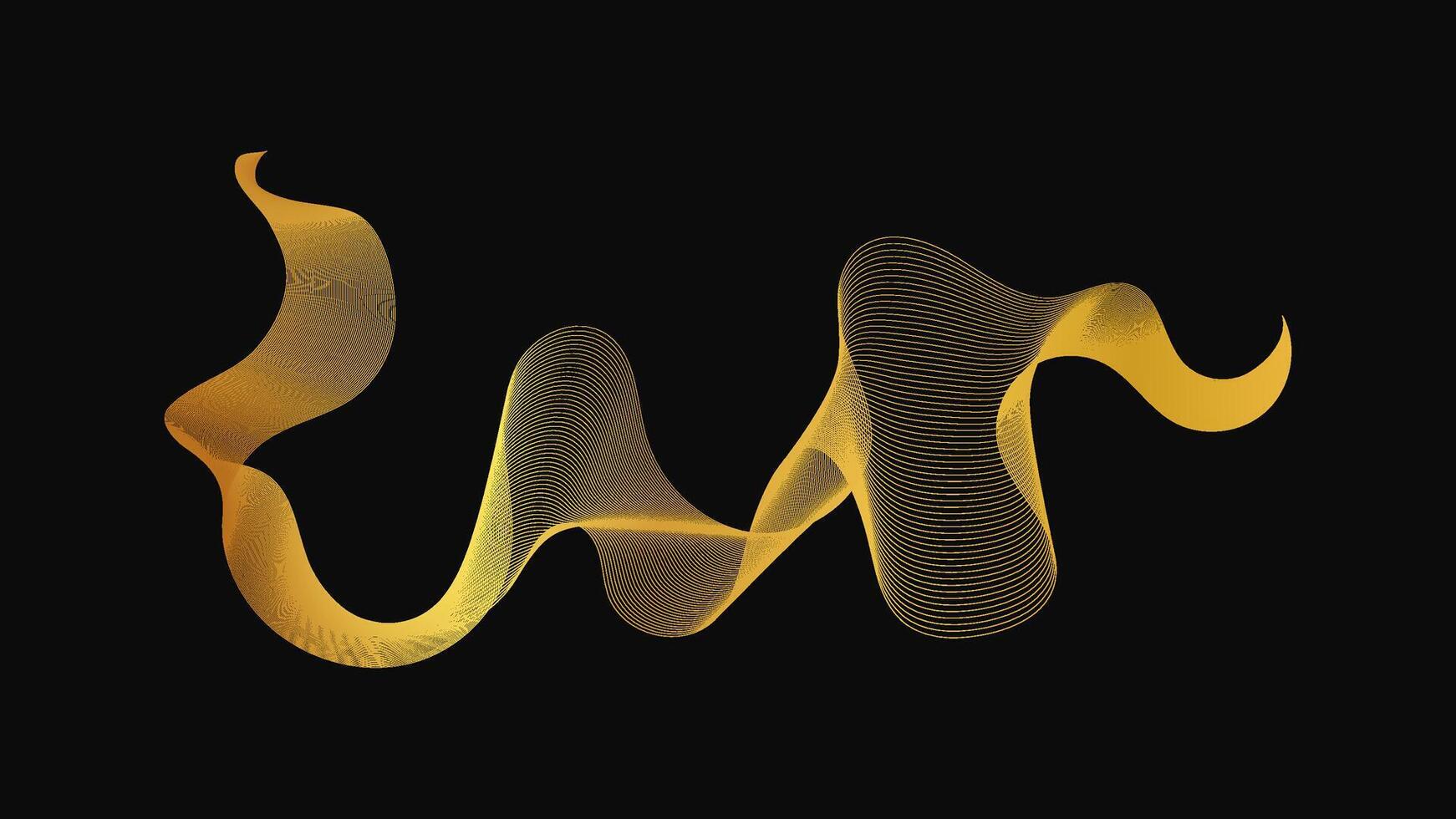 Abstract with luxury waves on dark background. Modern technology , wave design. illustration vector