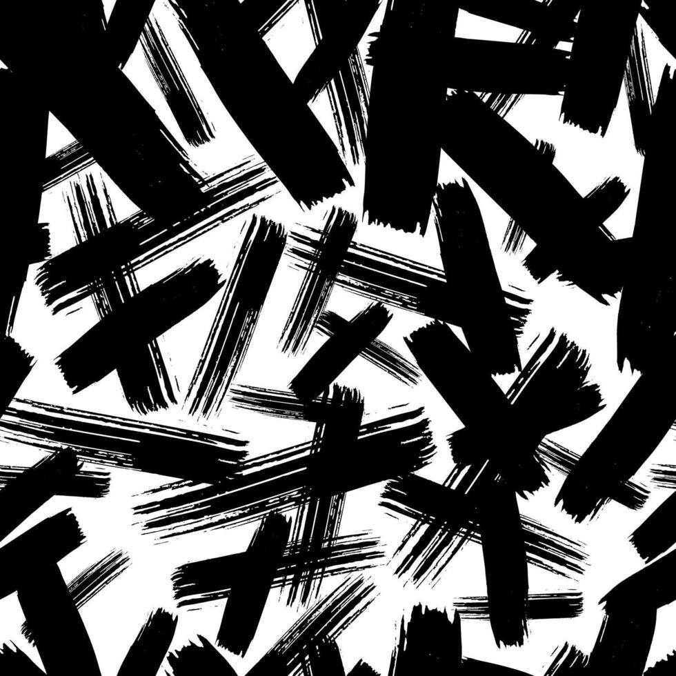 Seamless pattern with dark hand drawn scribble smear on white . grunge texture. illustration vector