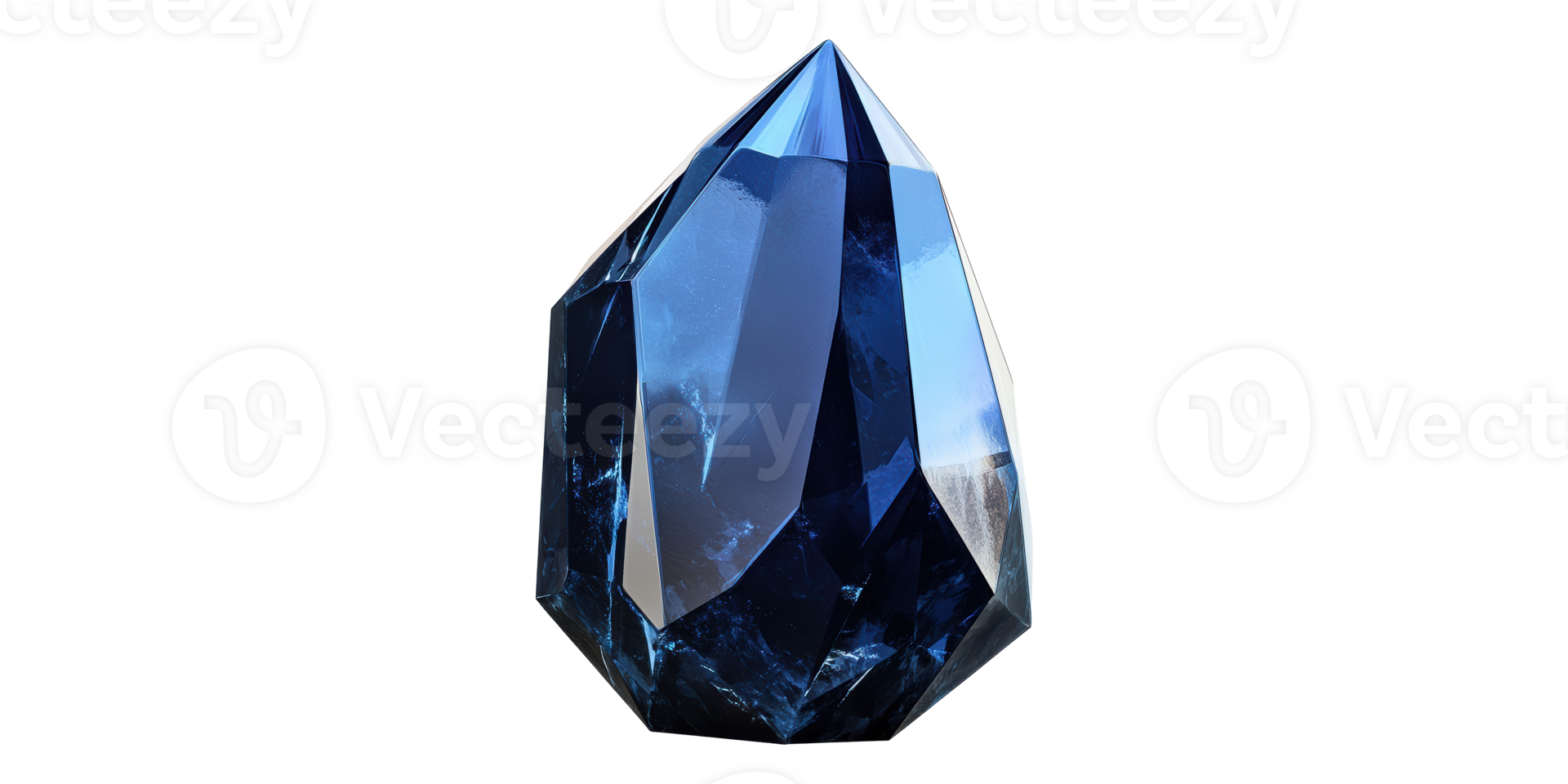 Blue Gemstone Crystal Object Isolated on Transparent Background png