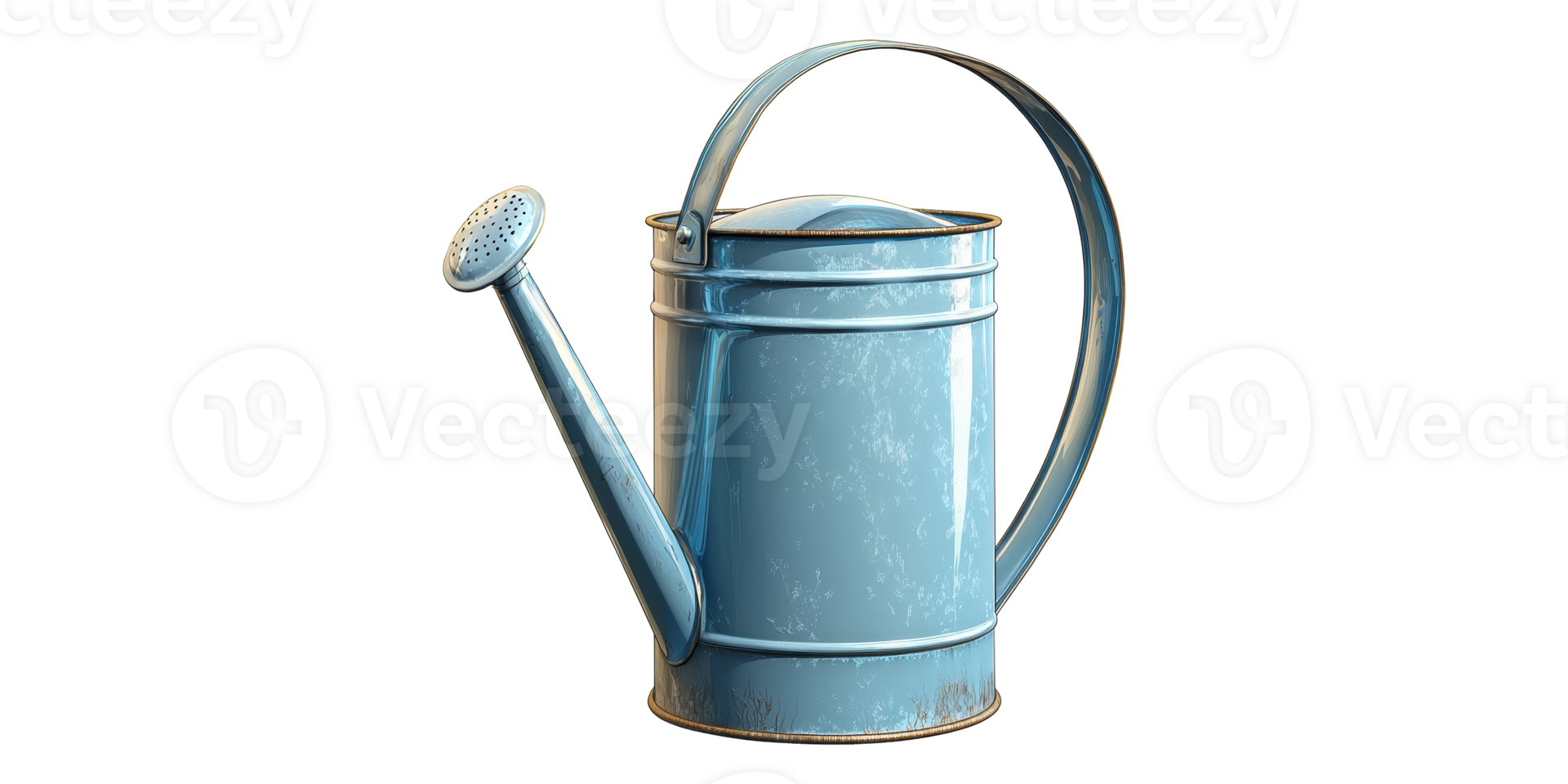 Blue Metal Watering Can Isolated On Transparent Background png