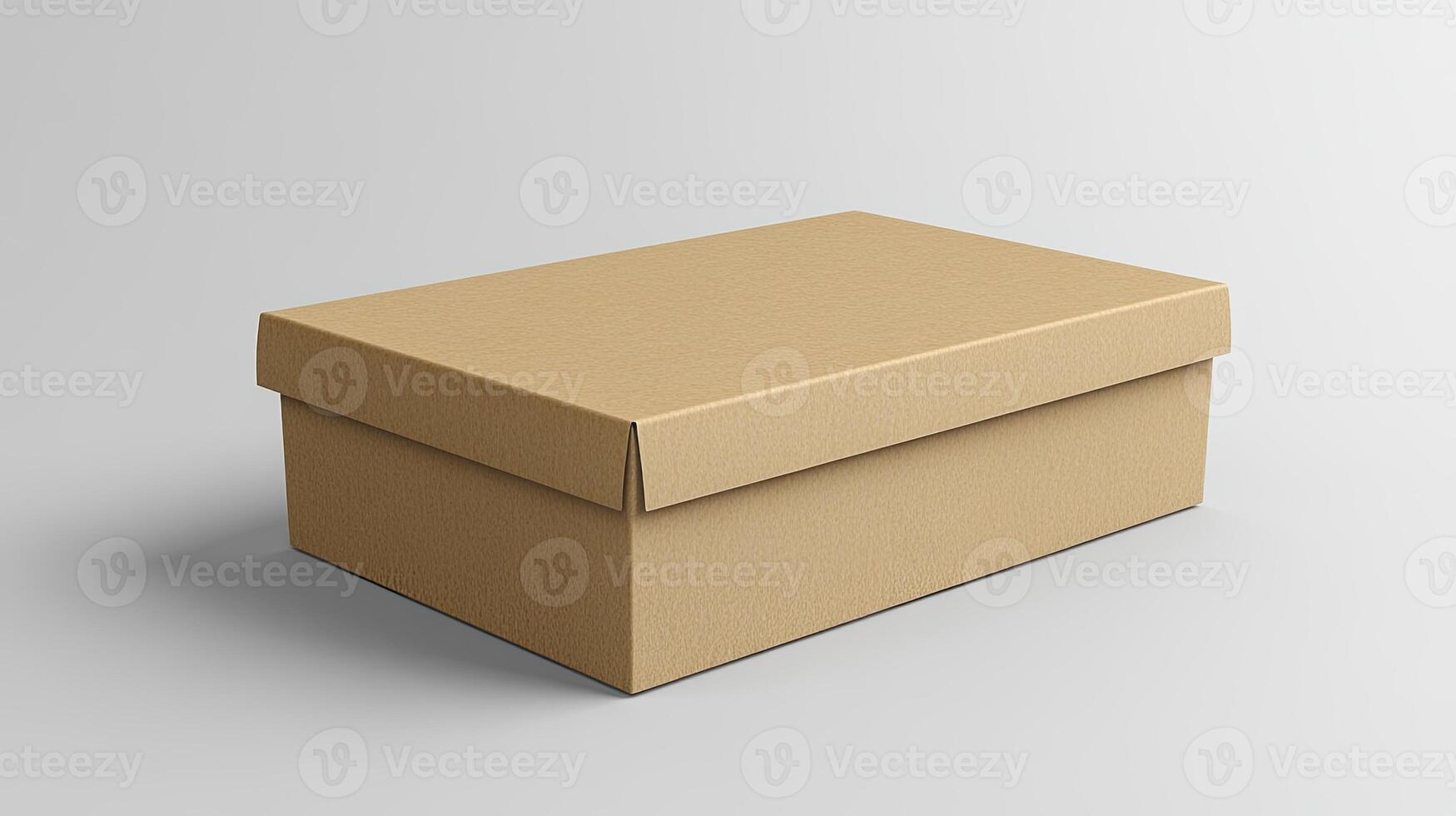 A cardboard box on a white background photo
