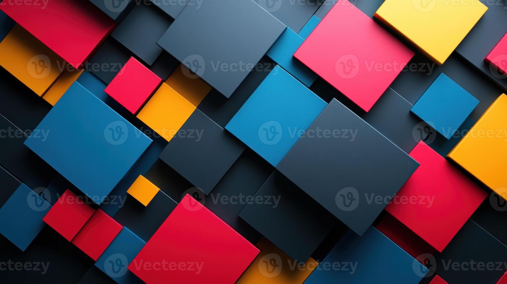 Colorful squares on a black background photo