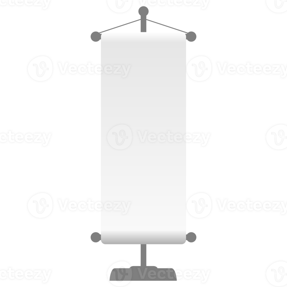 An empty white banner stand background png