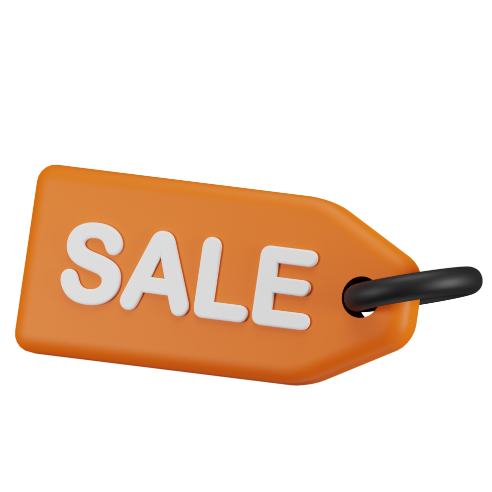 3d icon of a sale sign png