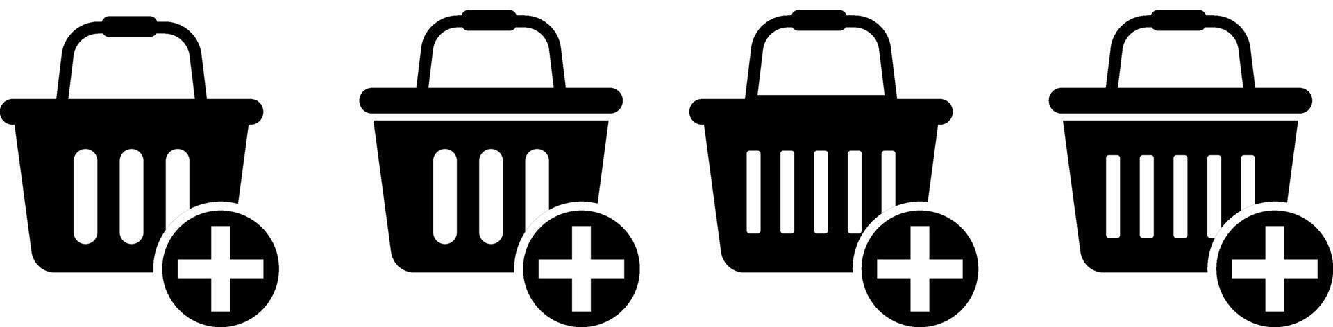 add to Shopping basket icon. trolley, and shop symbols for retail. making purchases. Agriculture grocery bin. buy and sale symbols vector