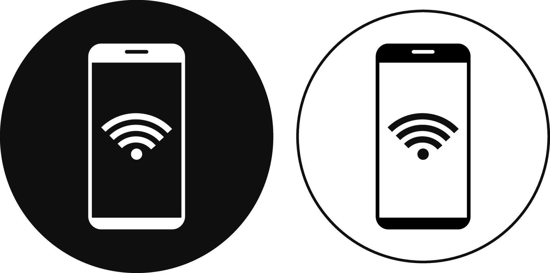 Mobile phone with wifi icon. Contactless wireless pay sign. Contact less. internet connection. Multimedia Icons vector