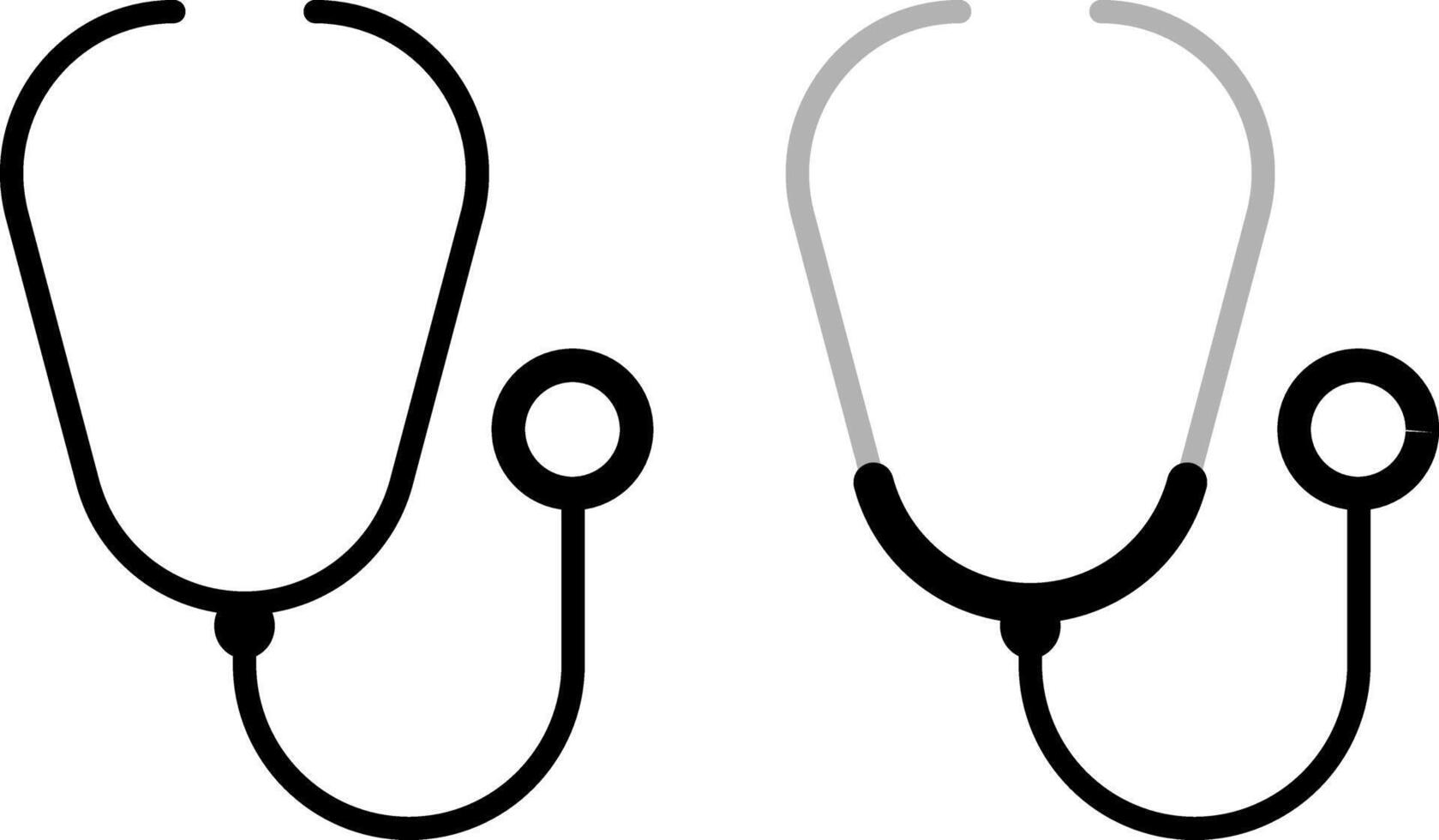 Stethoscope Medical Tool icon set. Auscultation Device. symbolizing healthcare and medical examination. vital tool of modern medicine vector