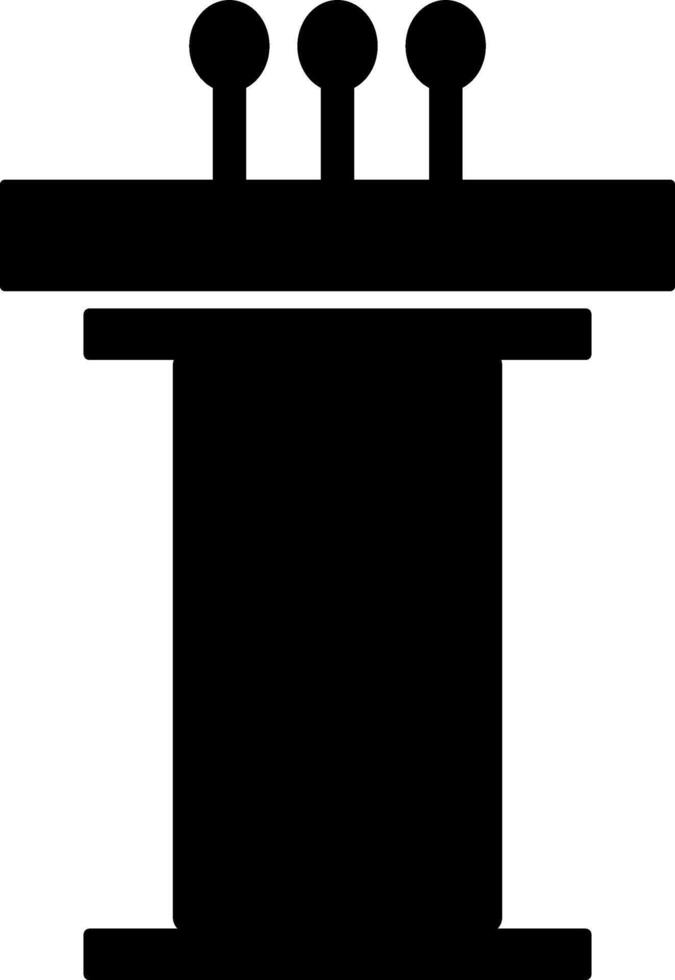 pulpit icon. Podium tribune with microphone icons. public speaking symbol. Conference speech tribune. speech podium. Mass media concept vector