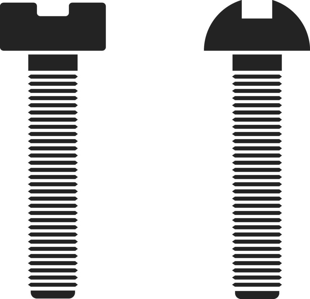Screw icon. lock washer. roofing screw. steel ring anchor bolt. building supplies.. builder equipment store vector