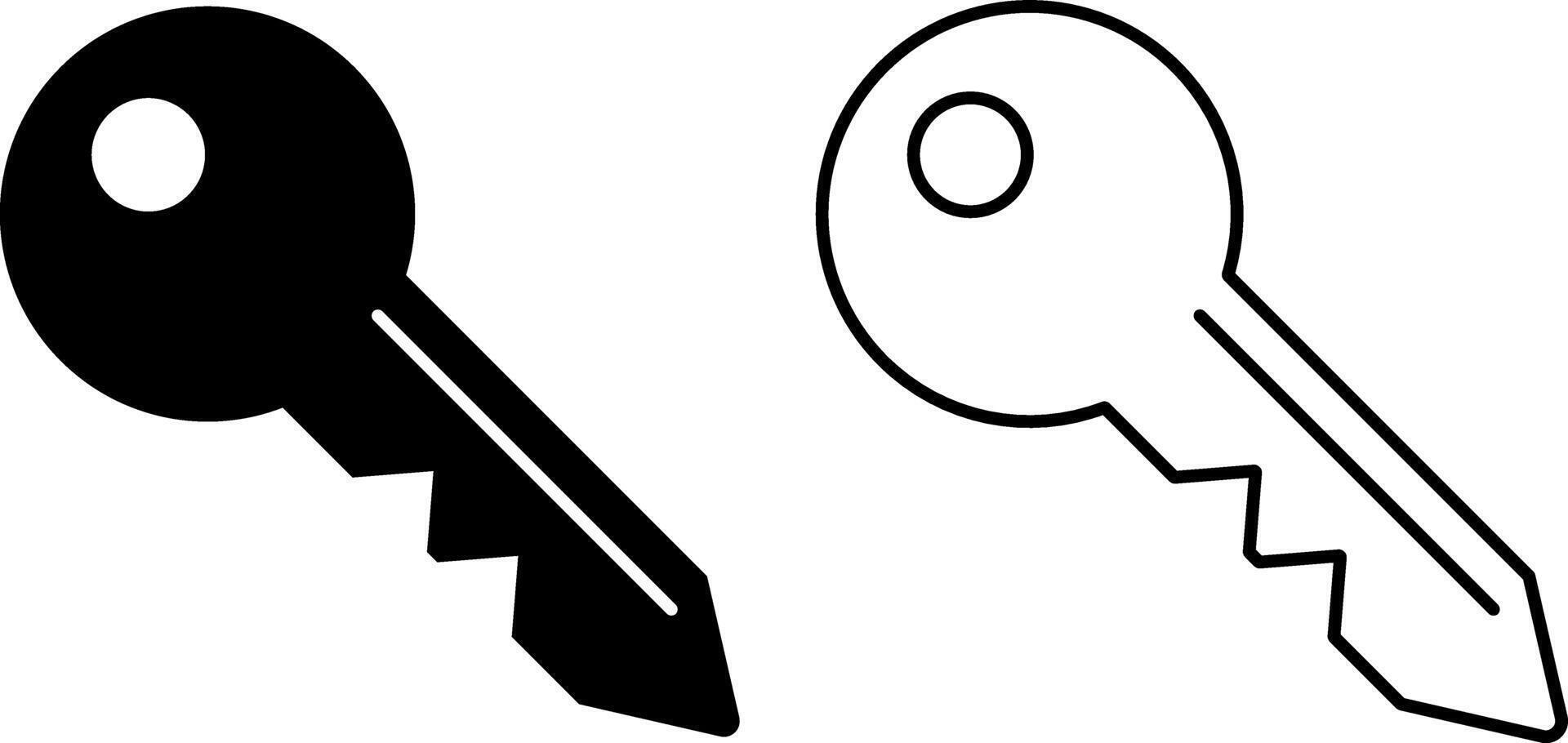 house key icon set. access account login password icons. security symbols vector