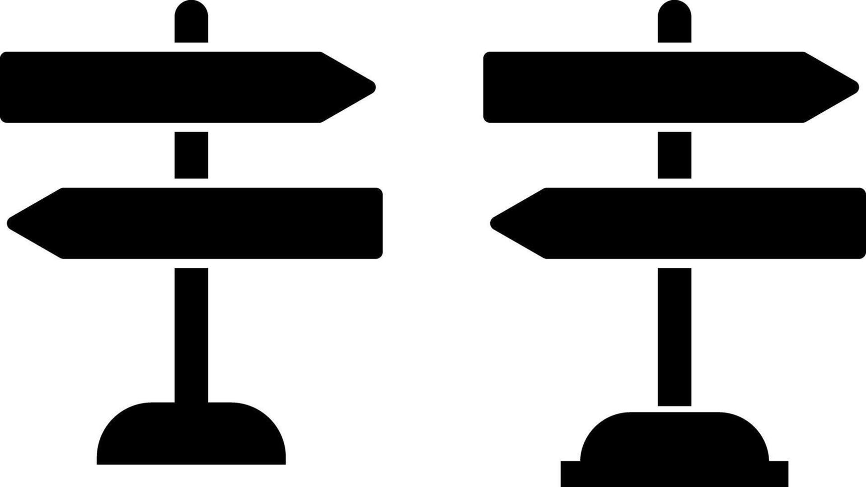 Signpost icon set. Signboard icons. Sign direction. Road symbol. Traffic symbol vector