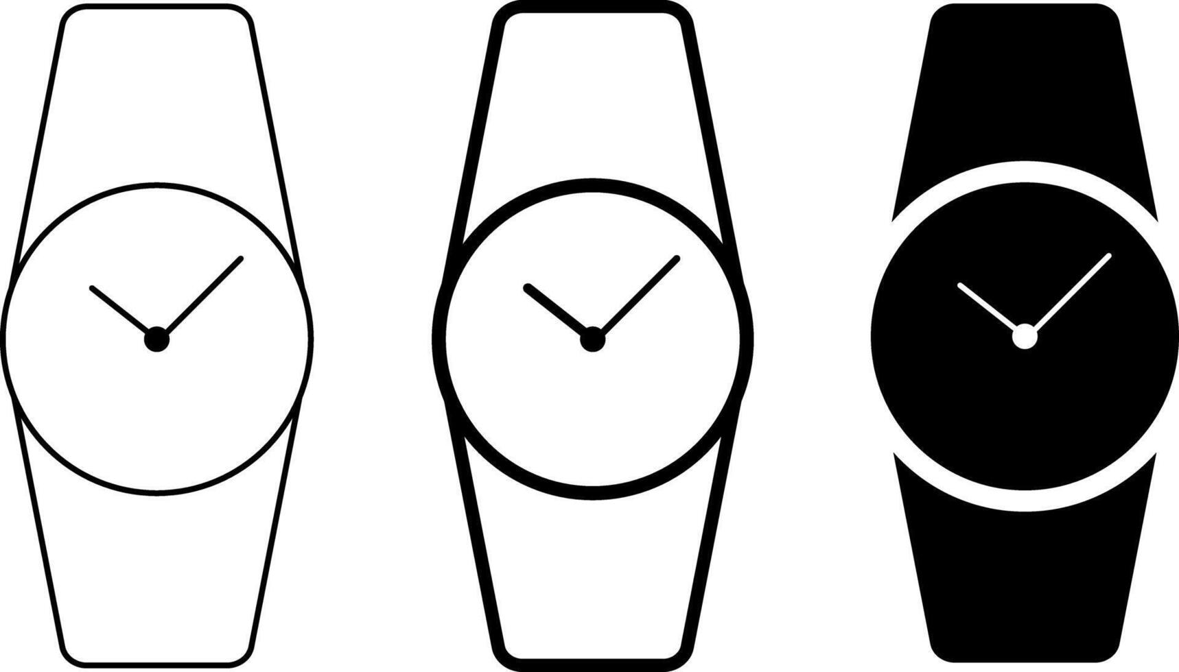 watch icon set. handwatch icon symbol. Wristwatch sign. Clock icons signs vector
