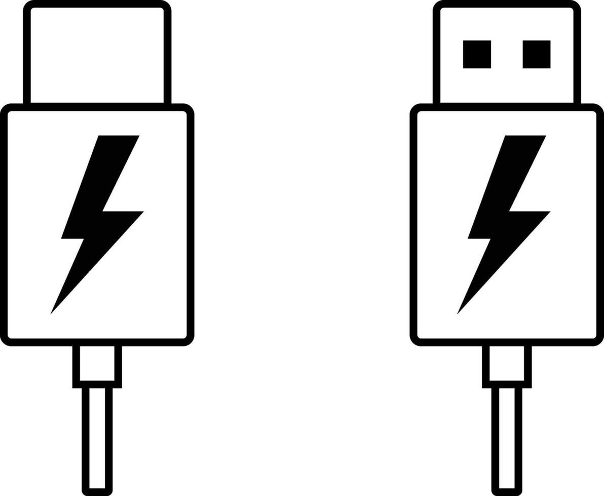 usb charging icon. USB connection icon. portable information device. wireless electric charger vector