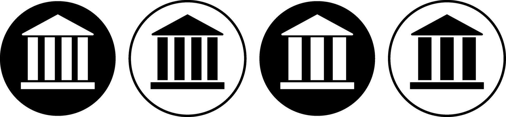 Building icon. Building with columns. Historic building. online banking service. government institution vector