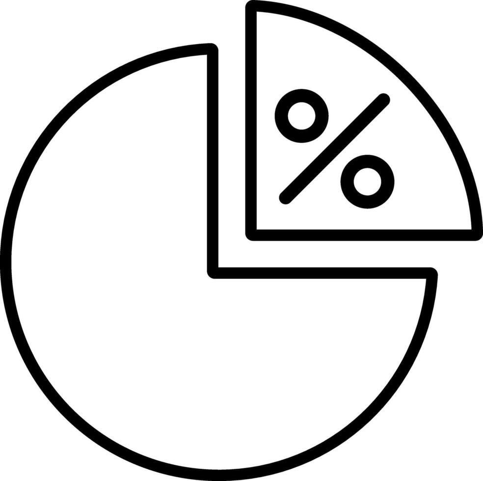 fraction icon. concise format. Percentage icon. Market Share Analysis sign. Proportion symbol vector