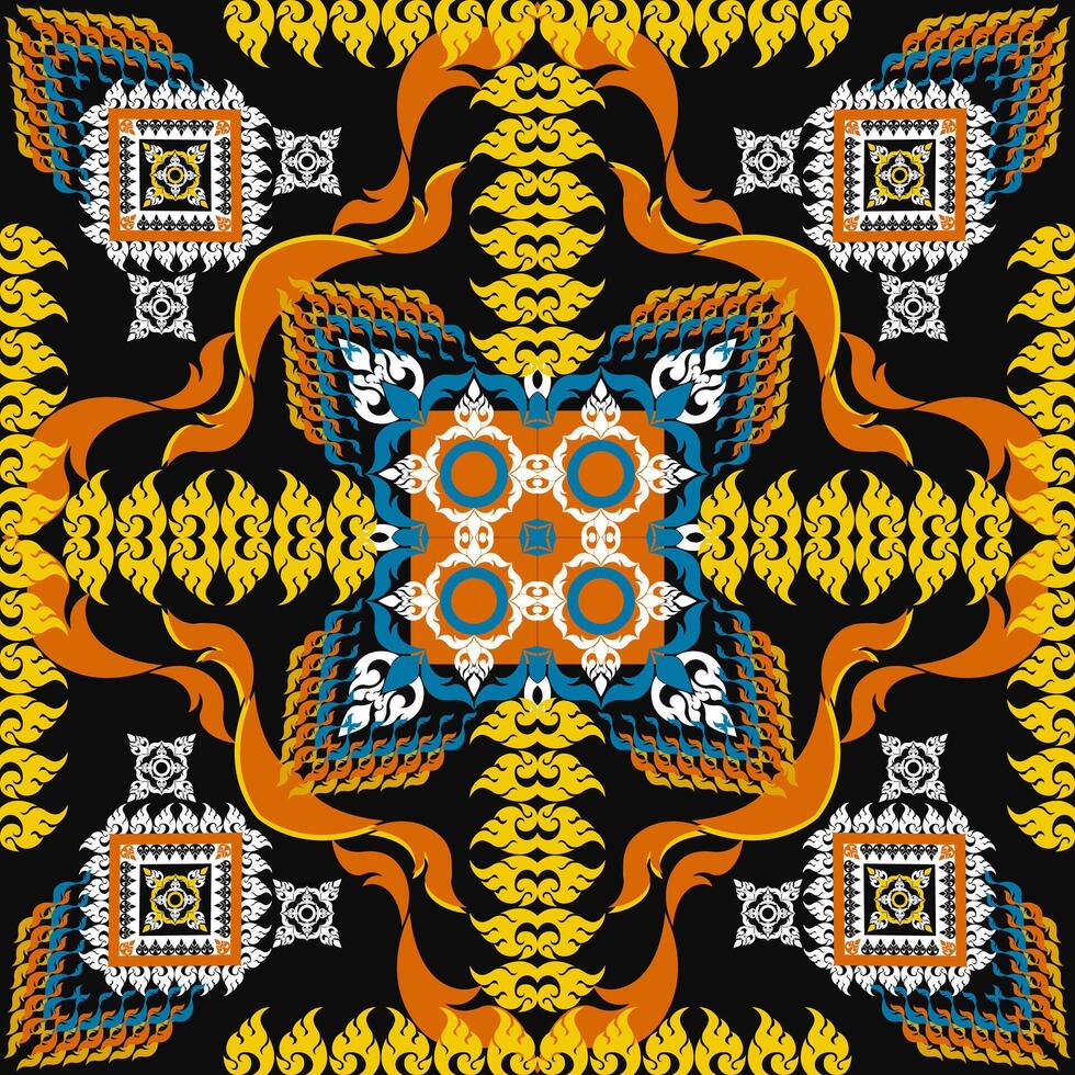 Endless abstract shapes in geometric pattern. vector