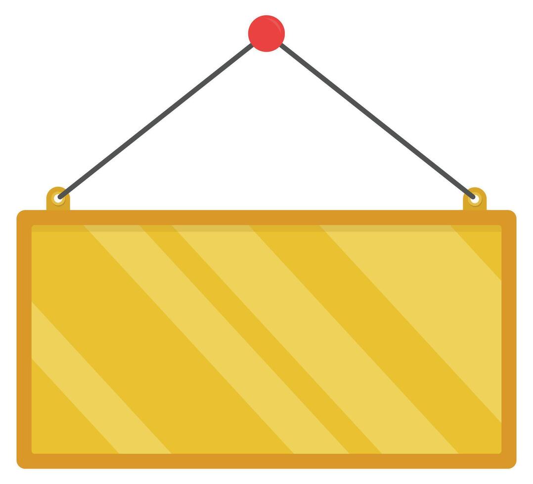 Golden signboard icon isolated on white background. vector