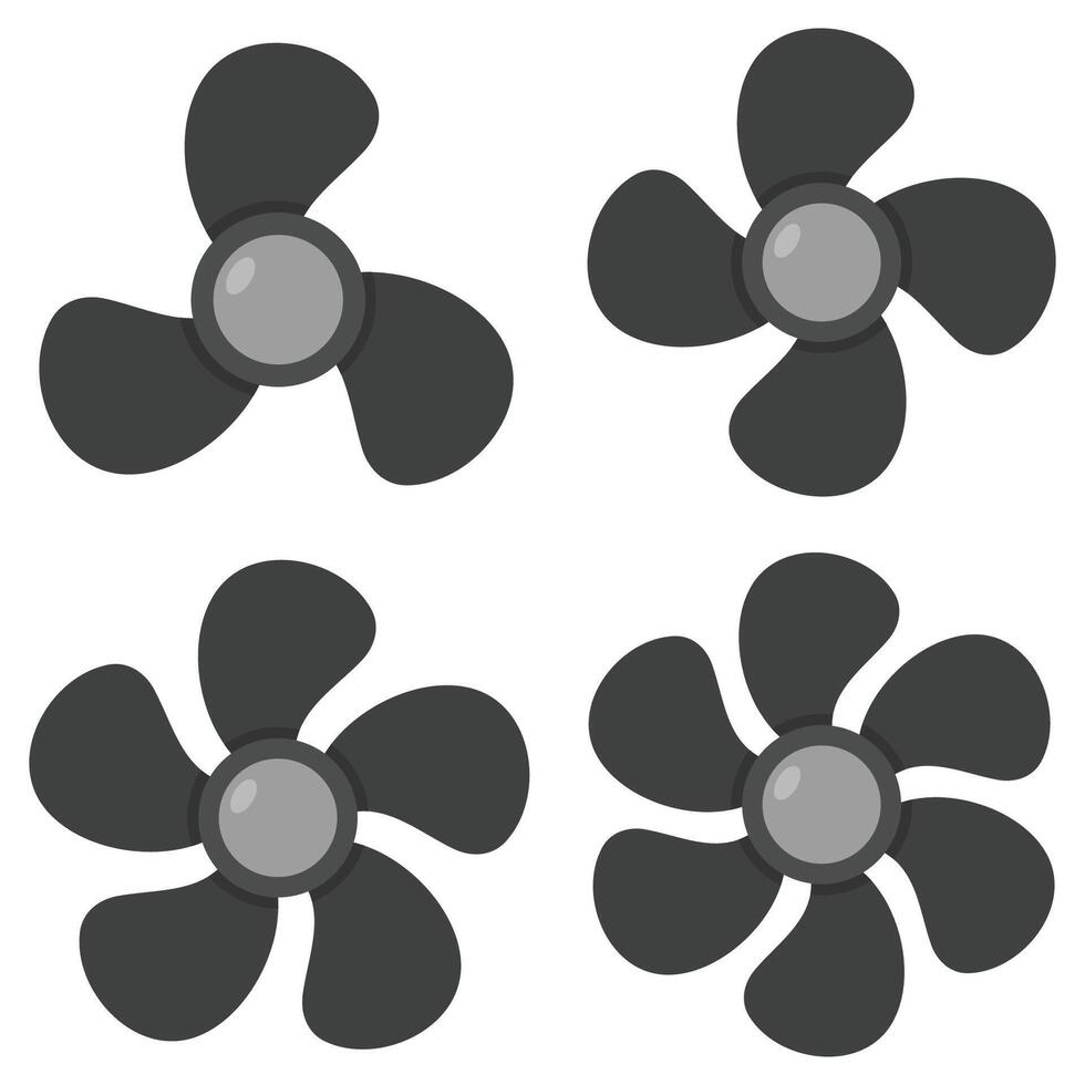 Propeller icon set isolated on white background. vector