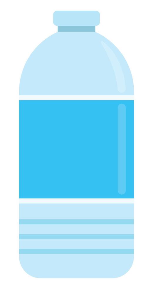 Plastic water bottle icon flat style isolated on white background. vector