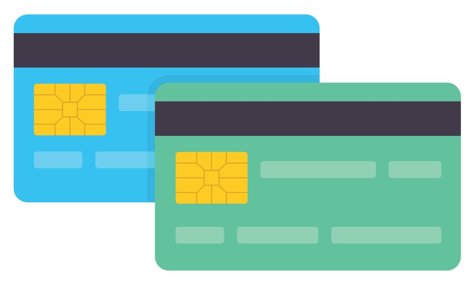 Payment credit card icon isolated on white background. vector
