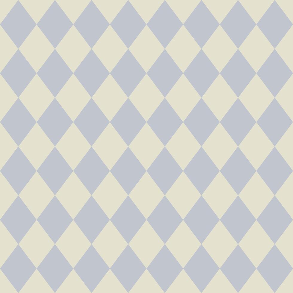 Argyle seamless pattern in pastel grey colors, geometric diamond background vector