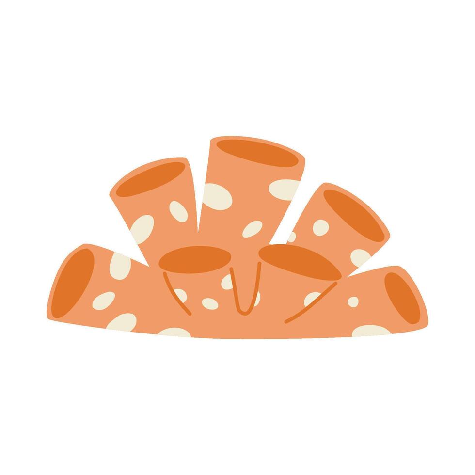 Orange corals sea life object isolated on white background vector