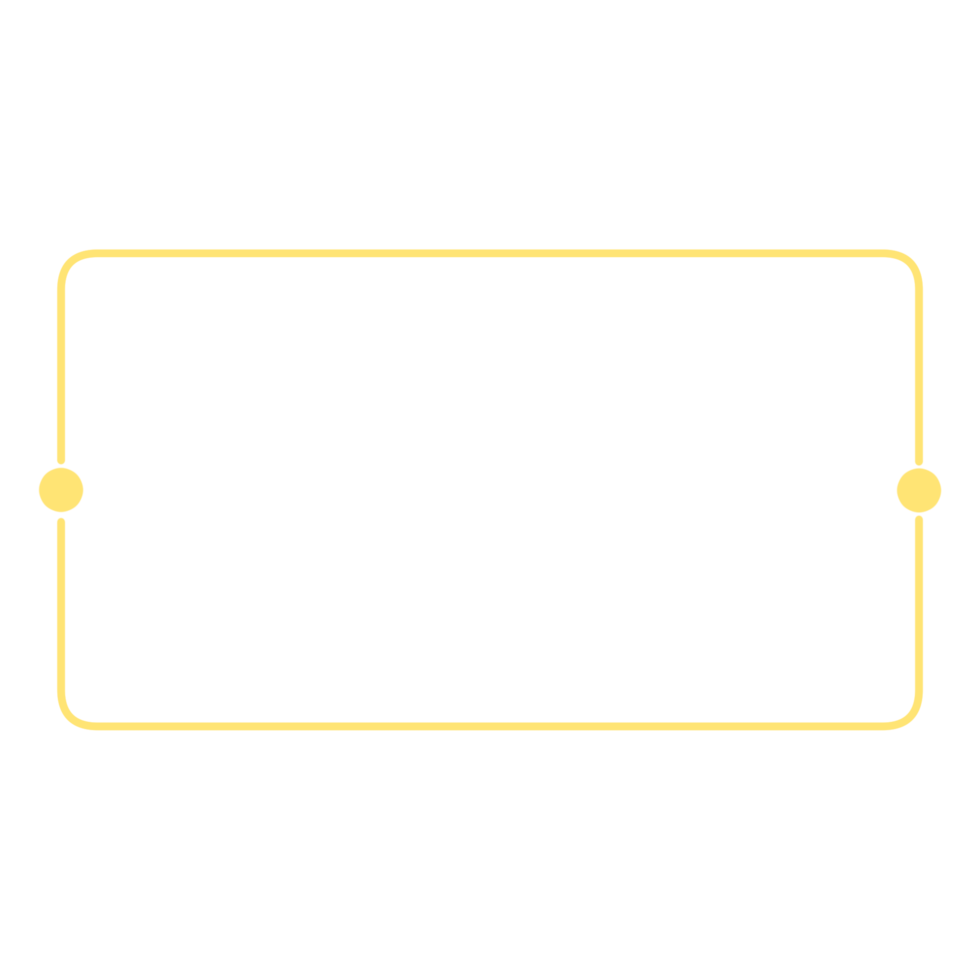 Yellow rectangle frame border png