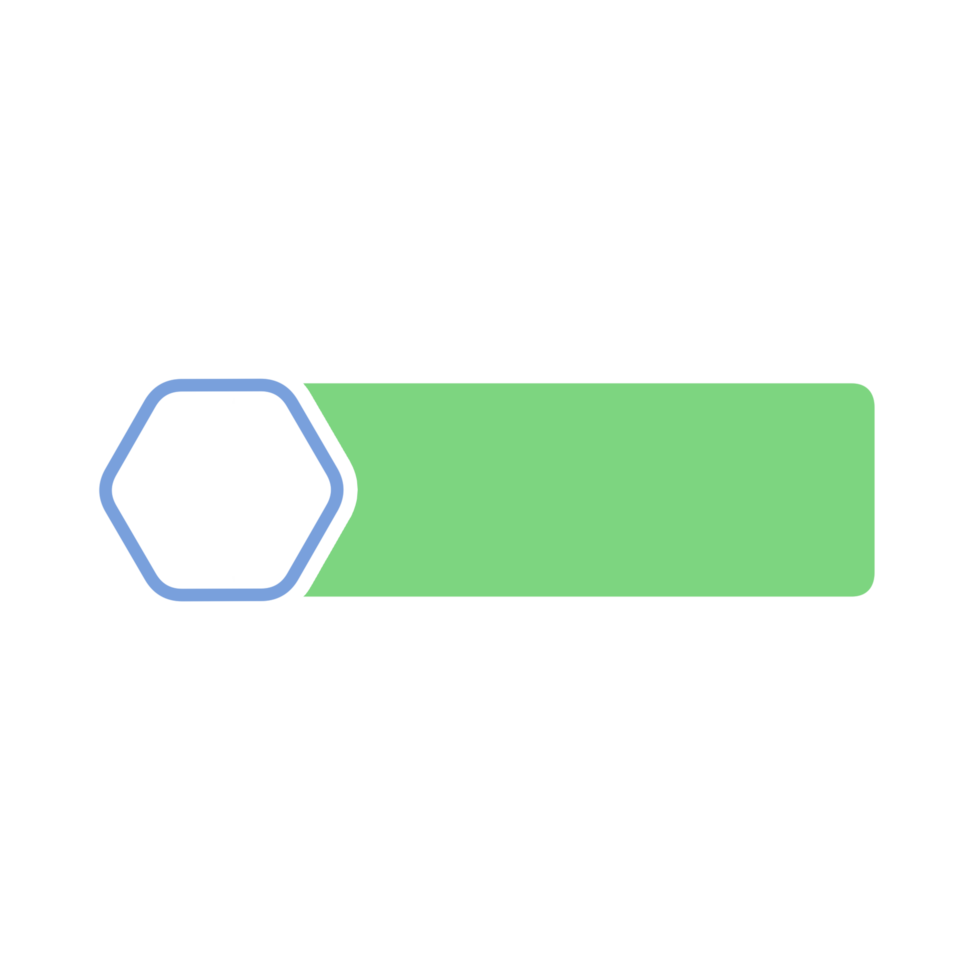geométrico com hexágono e retângulo rótulo png