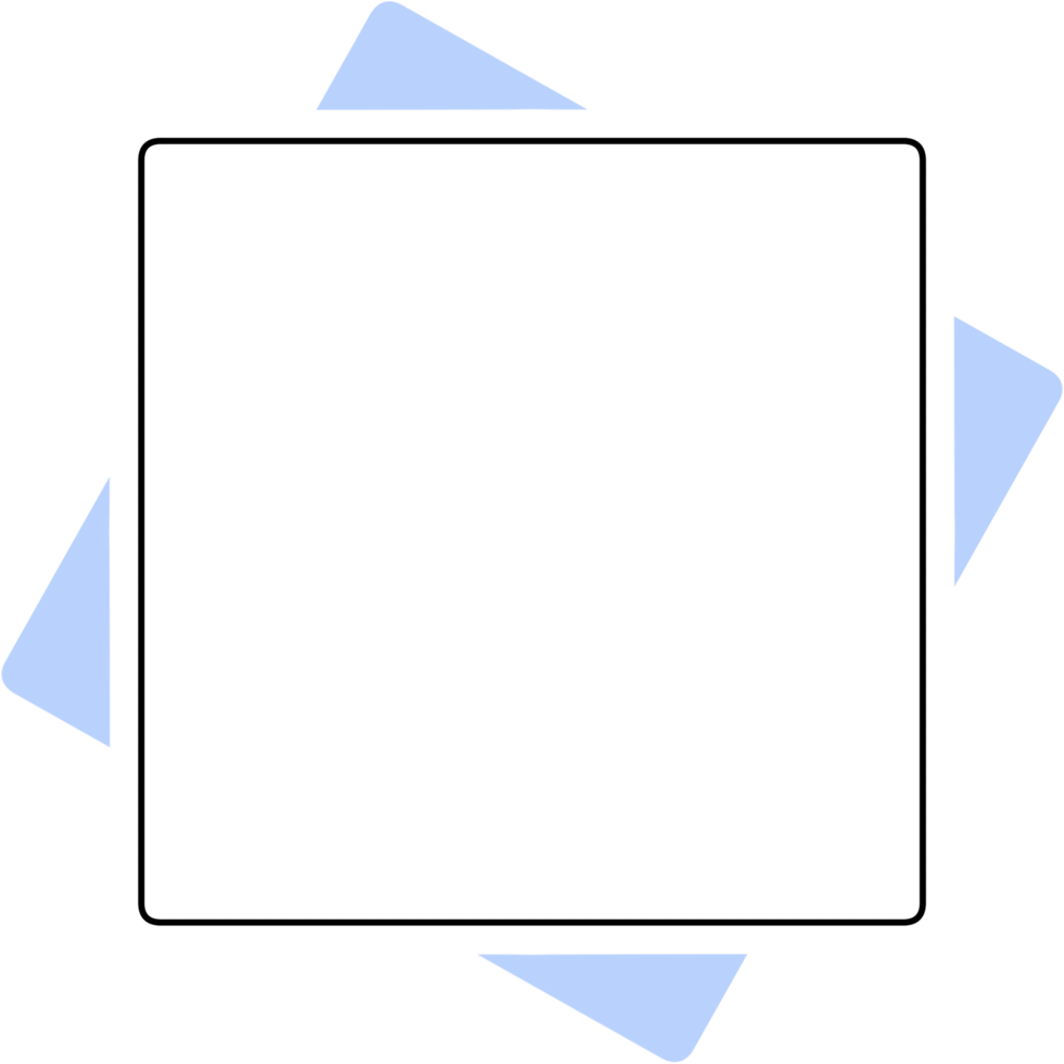 blue blank paper with curled corner png