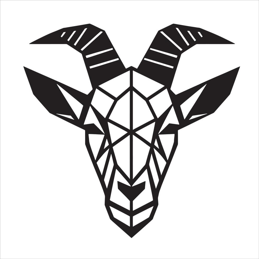Goat Line Art Drawing vector