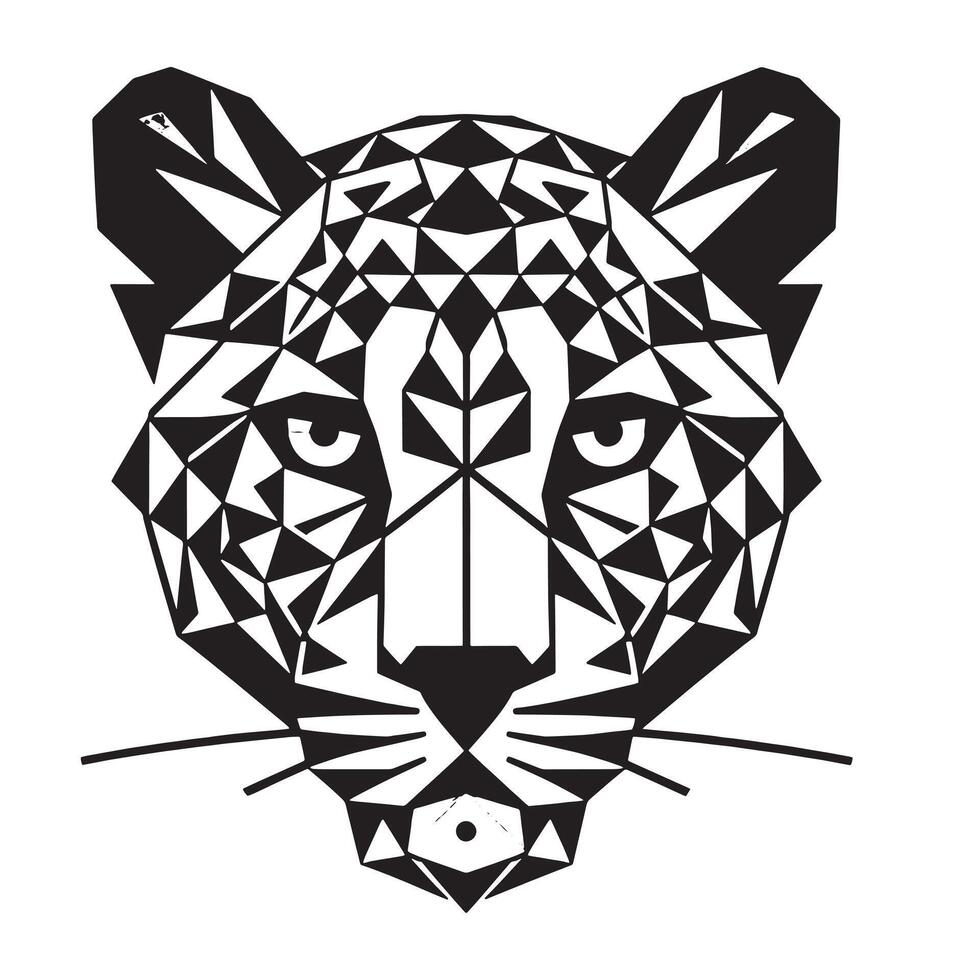 Polygon Leopard Design vector