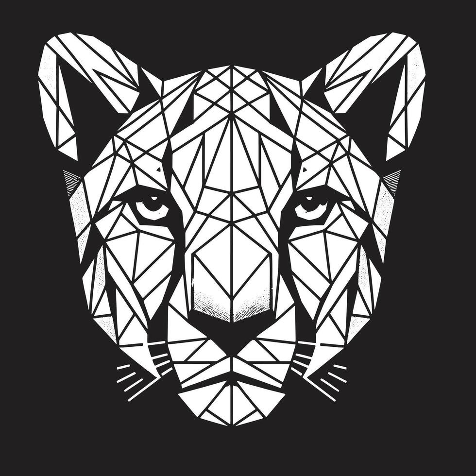 Geometric Cheetah for Poster Design vector