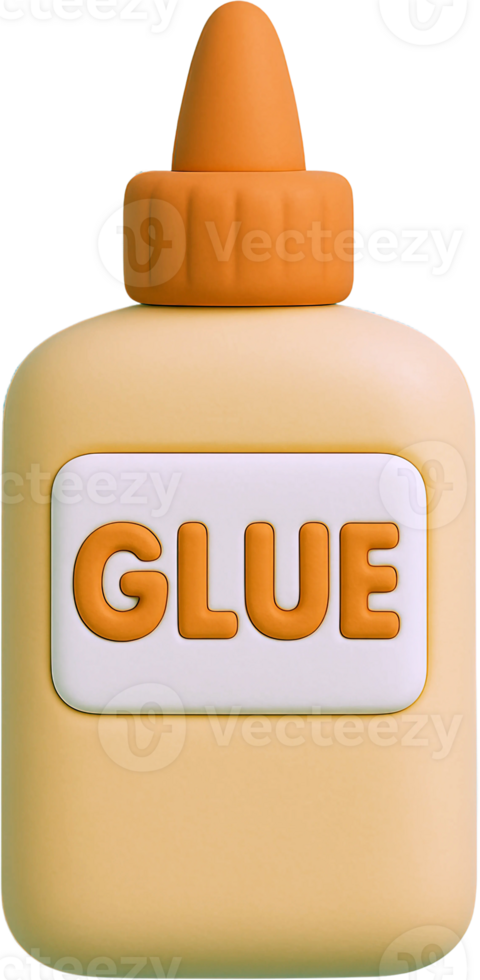A bottle of glue with the word glue on it png