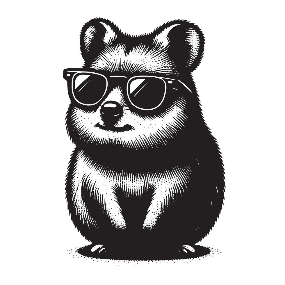 Quokka Wearing Sunglasses vector