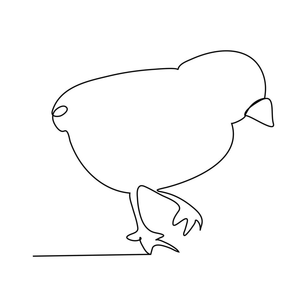 chicken line art logo one line vector