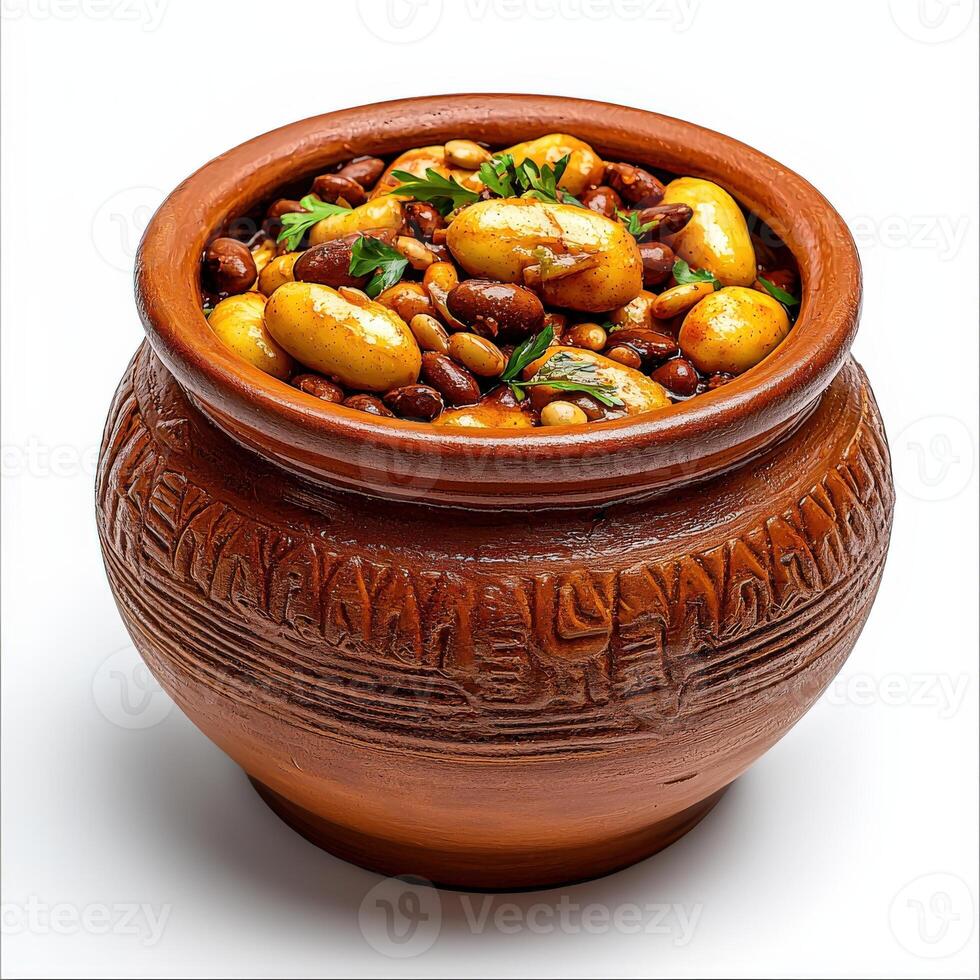 A brown clay bowl photo