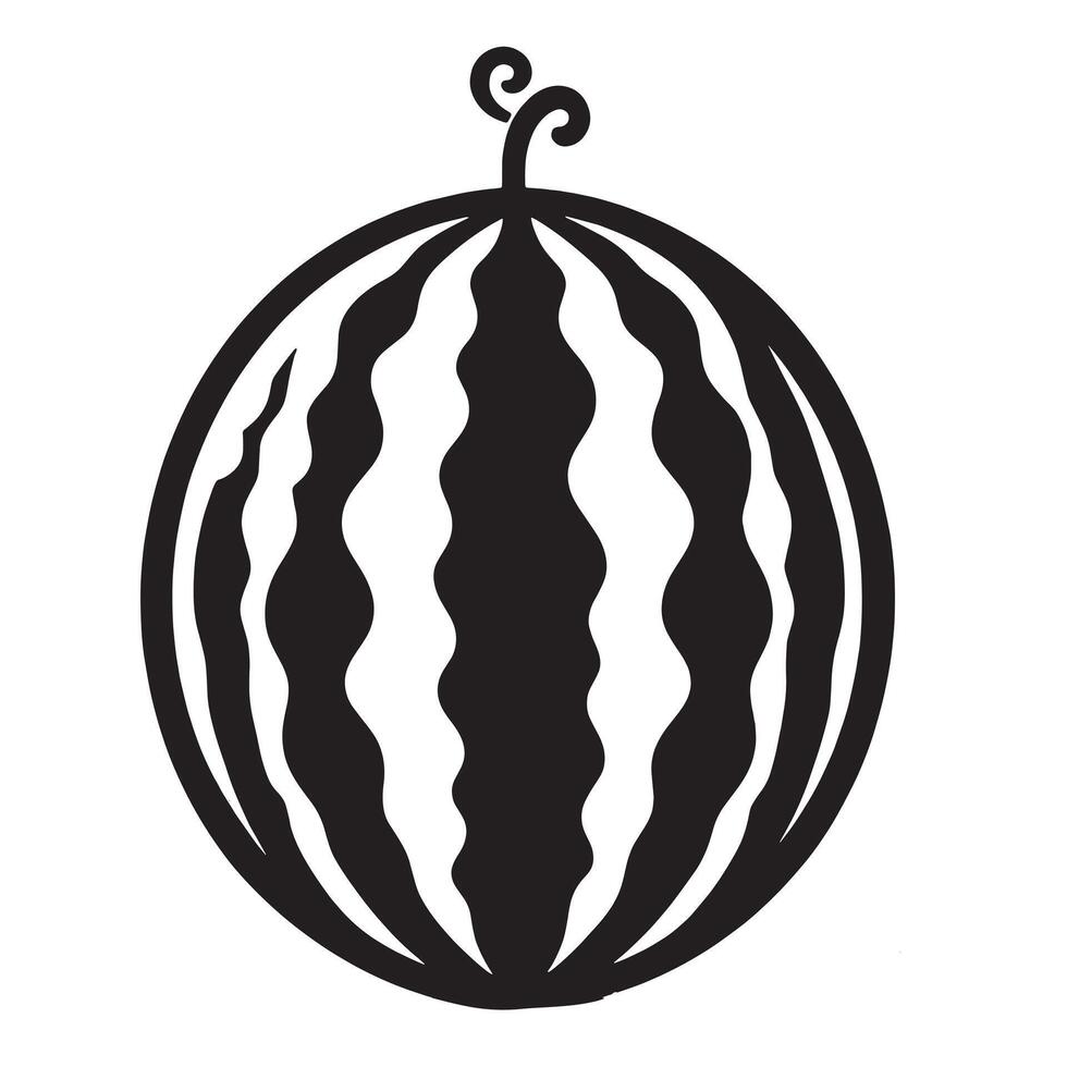 Watermelon Minimalist and Simple Silhouette vector