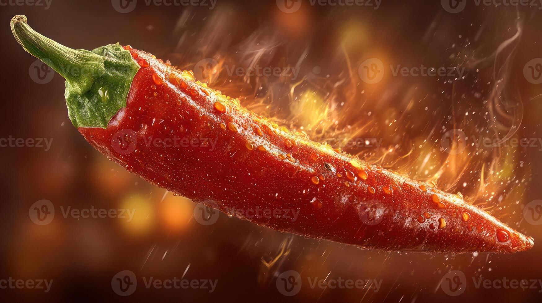 Fiery chili pepper with a vibrant, intense flavor. photo